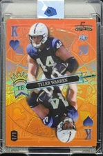 Tyler Warren 2024 Wild Card 5 Draw Orange Holo RC Mirror 1/1 Indianapolis Colts