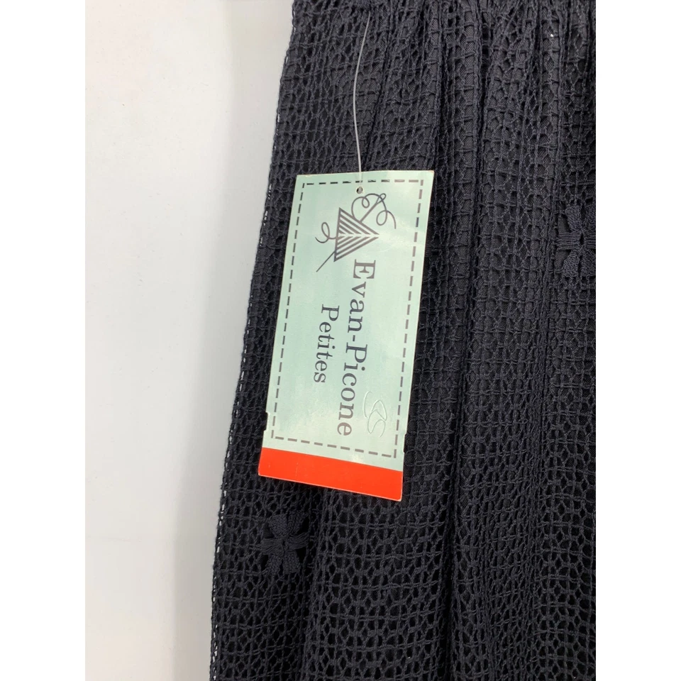 Vintage Evan Picone Skirt Womens Sz 24" Black Lace Midi Skirt Union Label - Image 4 of 4