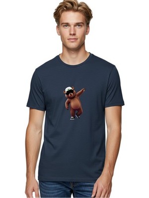 Cool-Bear-1 Mens Graphic Tee, 100% Cotton, Casual Summer Wear