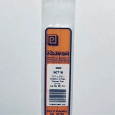 Plastruct 90716 Styrene Rectangle Strip 0.010"x 1/8"x 10" (10) (DISC)