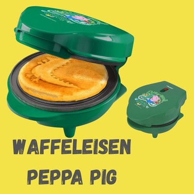 Peppa pig wutz grün Mini-Waffeleisen wafflemaker Kindergeburtstag