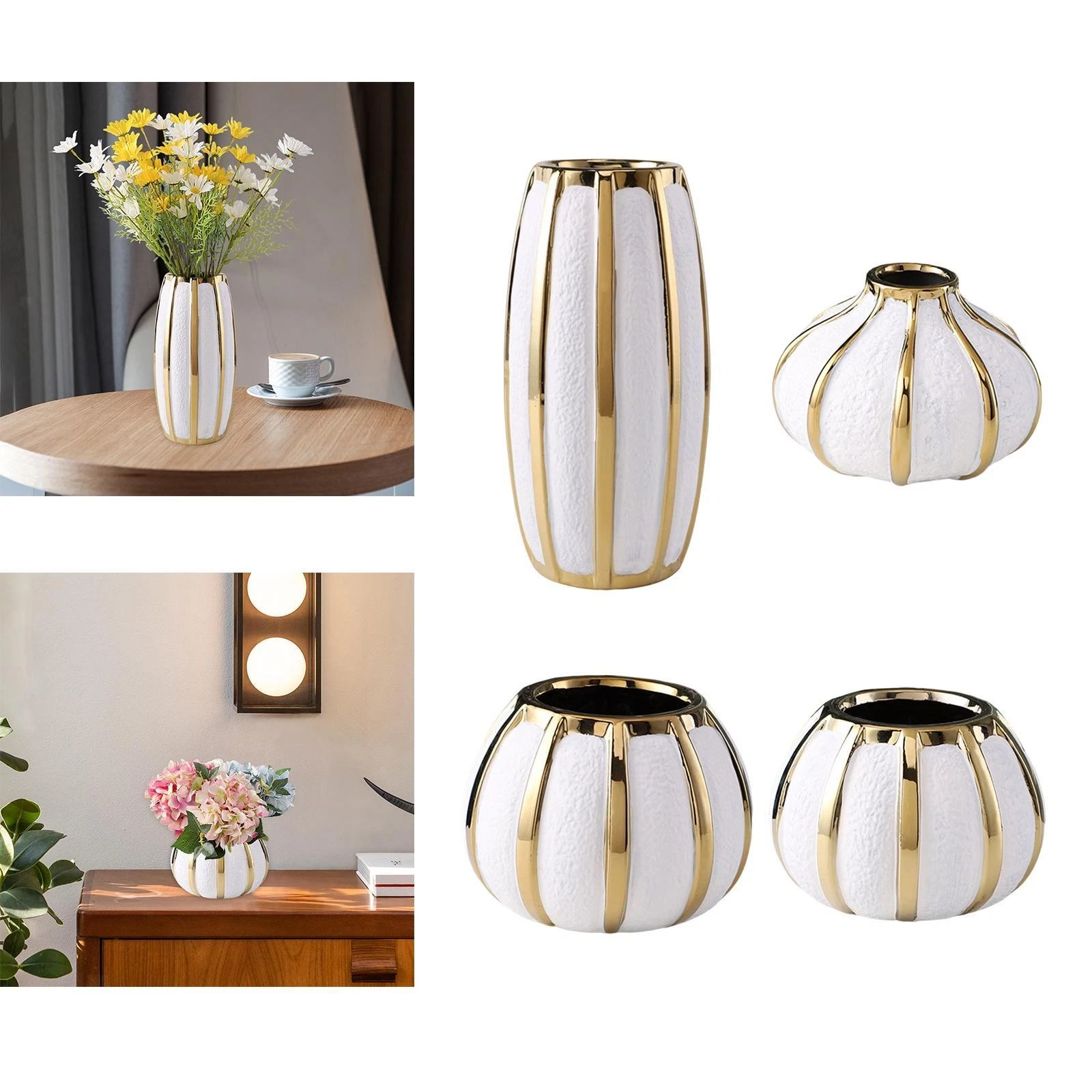 Ceramic Vase Flower Pot Vase Desktop Vase Ornament Centerpiece for Kitchen,