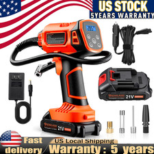 160PSI Cordless Tire Inflator Portable Air Compressor Rechargeable Car Air Pump