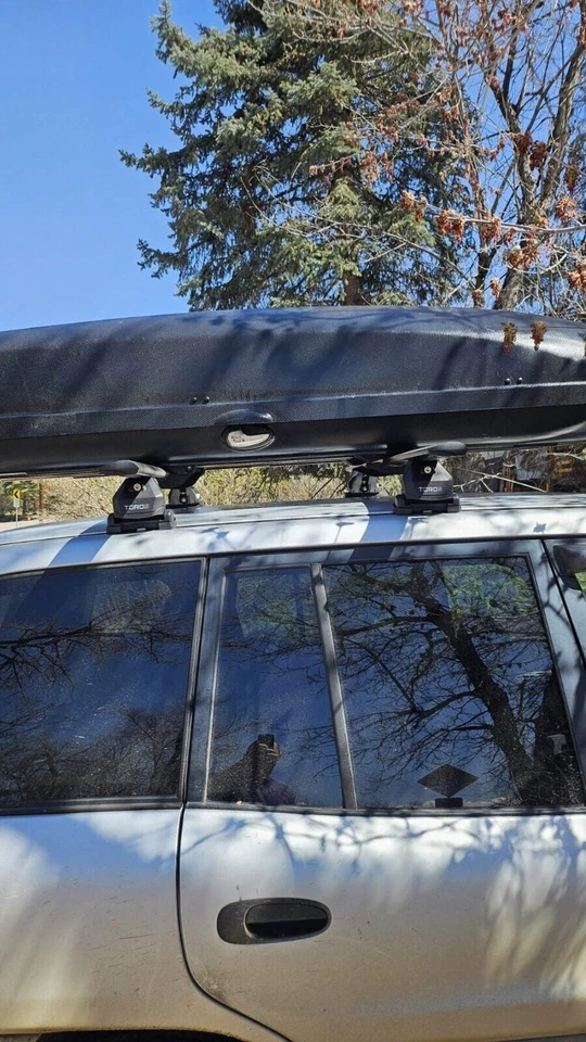 Barras transversais para Toyota Rav 4 1994-2006 rack de teto Fix Point Pro 6 alumínio prata - Imagem 4 de 4