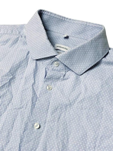 Men Seidensticker Shirt Blue Cotton 44 / XXL / 52