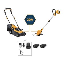Image of STIGA Collector 136e Kit + GT 100e Cordless Lawnmower & Trimmer Set, 20 V, 34 cm
