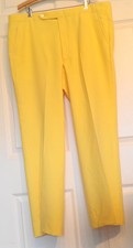 Vintage Buttercup Yellow Taylord Slacks Pants Lord  Taylor Polyester W40