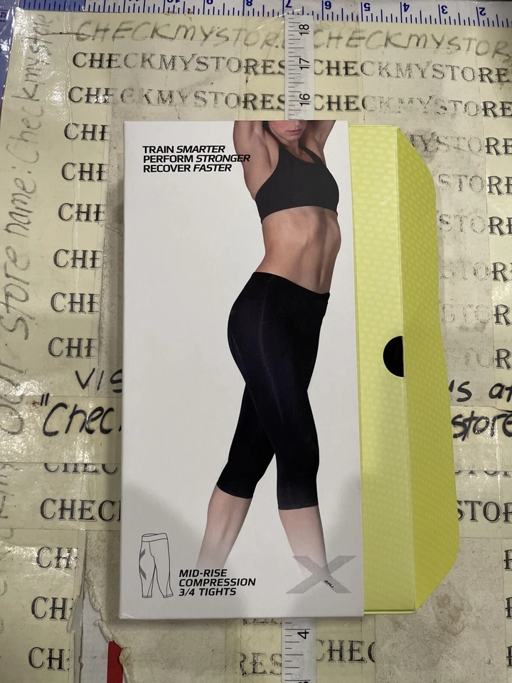 New 2XU Mid Rise Compression 3/4 Tights Women's sz XS X-Small WA2865b - Image 2 of 4