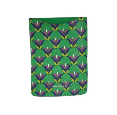 Vera Bradley Emerald Green Diamond Mini Faux Leather Tablet Sleeve