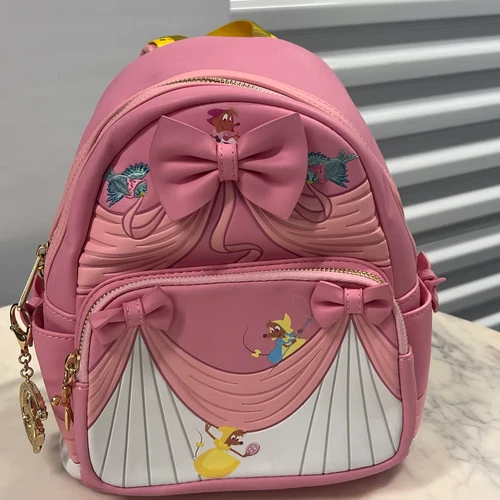 Disney Princess Loungefly Cinderella 70th Anniversary Pink Dress Mini Backpack