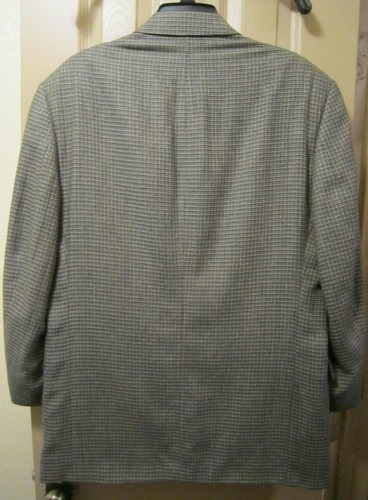 SZ 40R SPIRITOSO NORDSTROM GRAY & WHITE WEAVE SILK BLEND BLAZER JACKET SPORTCOAT - Picture 9 of 11