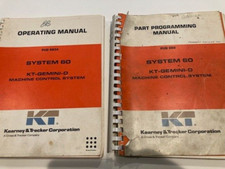 Kearney & Trecker System 60 Gemini-D Operating/Part Programming Manual