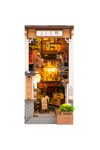 Casa de muñecas Rolife miniatura Sakura Wine Alley Book Nook DIY regalo - Imagen 12 de 16