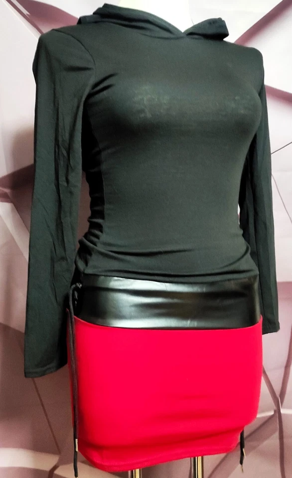 Unisex! Mega heiss! Curvy Kapuzen Hoodie, PU Gurt zum Anpassen der Taille Gr. M - Bild 4 von 4