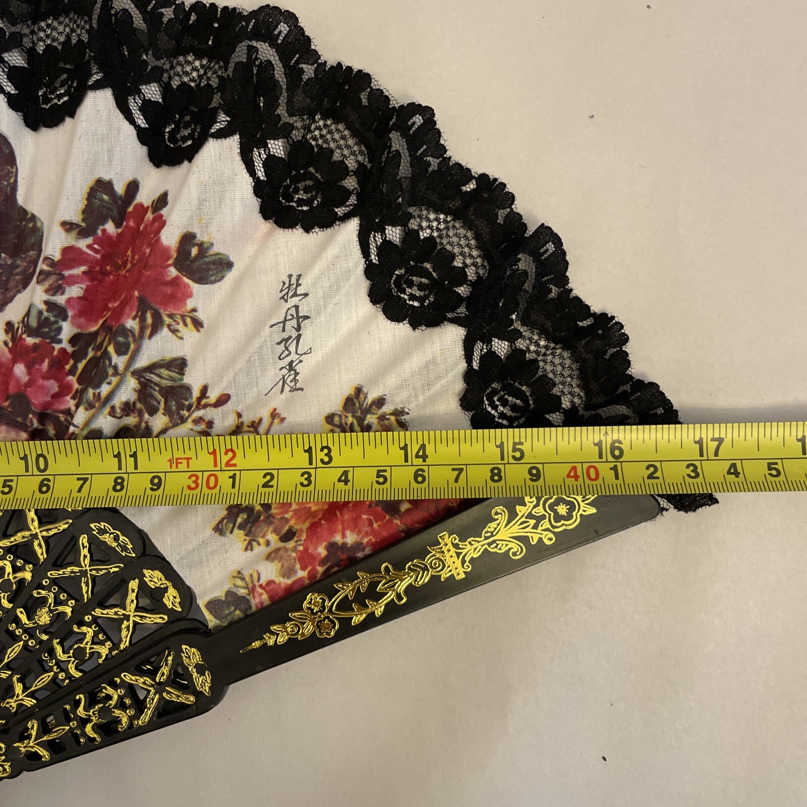 Japanese Peacock PlastiC Hand Folding Fan With Logo Gem