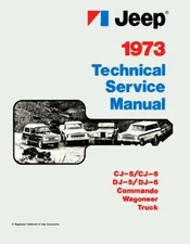 1973 Jeep CJ Wrangler Scrambler Shop Service Repair Manual Engine Drivetrain OEM