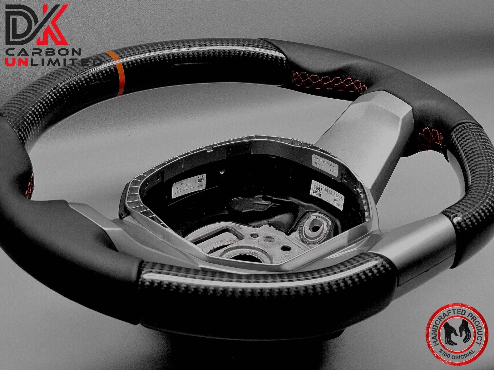 Lamborghini Aventador LP700 SVJ63 Sian Napa Orange Ring Carbon Steering Wheel v4