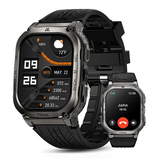 2024 KOSPET TANK M3 Smart Watch For Men 480mAh Long Battery 50M Waterproof AOD