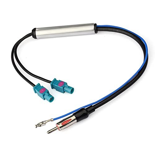 Bingfu Amplificatore Segnale per Antenna Autoradio FM AM, Adattatore (n5t)