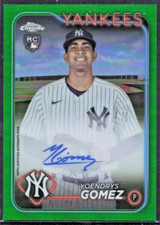 2024 Topps Chrome Update Green Autograph 1/99 #RA-YG Yoendrys Gomez - NYY - MINT