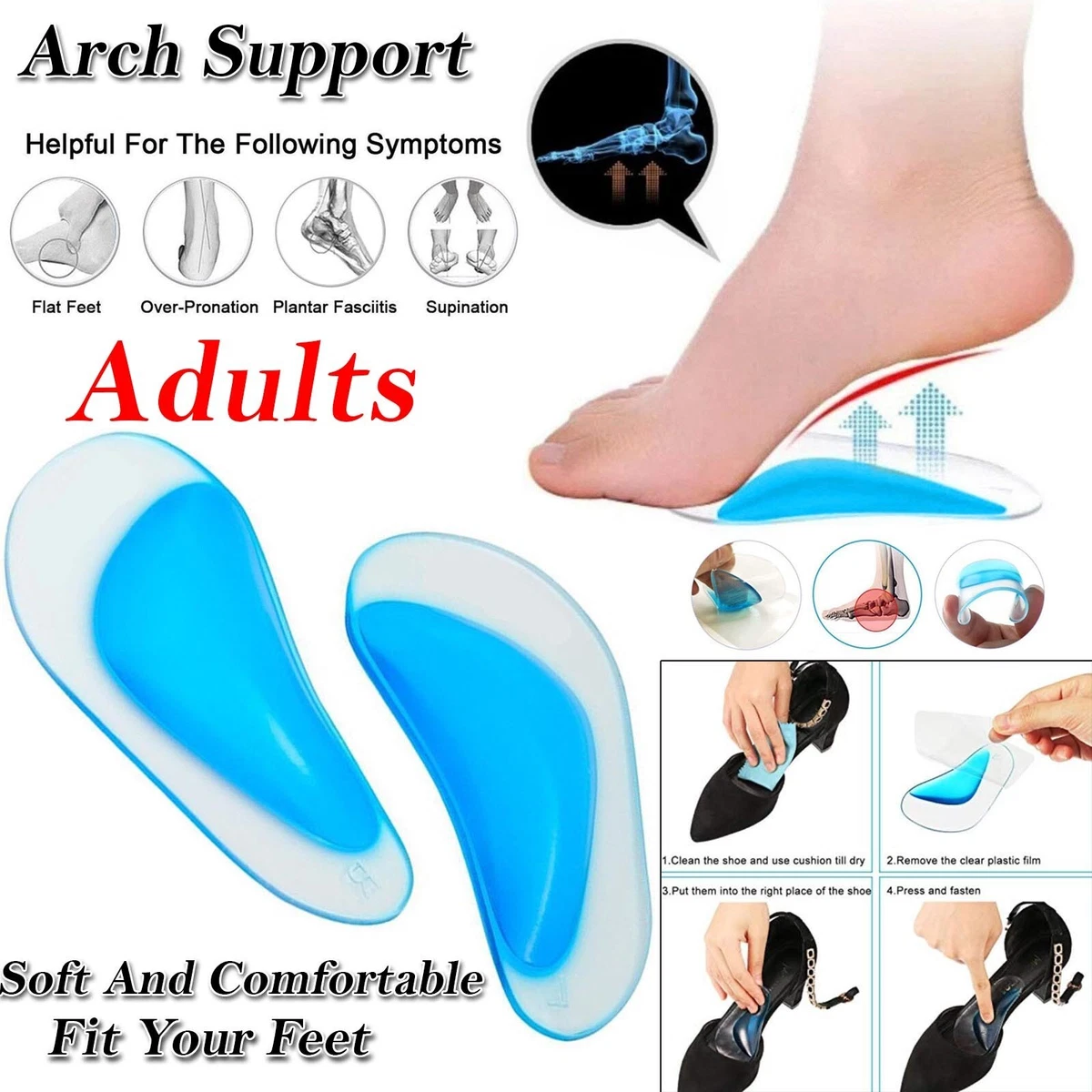 Insole for hotsell flat feet uk