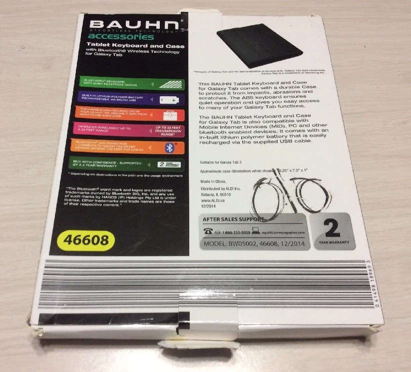 Bauhn Tablet Teclado y Funda para Galaxy Tab 3, Excelente Estado de Funcionamiento Foto 2 de 4