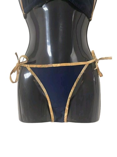 ALVIERO MARTINI 1^ CLASSE BIKINI COSTUME TRIANGOLO GEO BLU - Foto 3 di 6