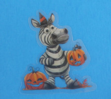 Fun Cute Halloween Animal Transparent Sticker 2" x 2.18" AV 