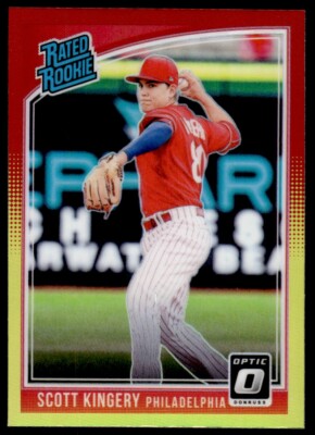 2018 Donruss Optic RETED ROOKIE RED LIME Scott Kingery Rookie Philadelphia