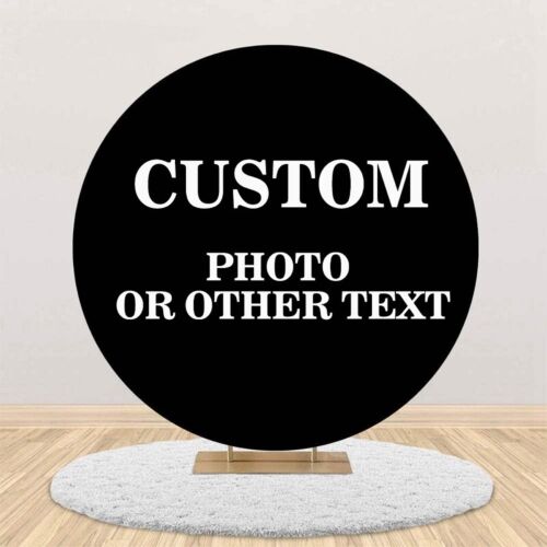 Free Customized Round Backdrop Circle Cover Fabric Polyester Photo Background - Picture 1 of 11