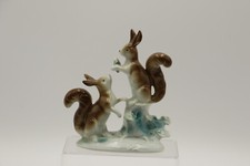 porzellan Tier figur von gräfenthal Zwei - Eichhörnchen - 13 cm x 13 cm