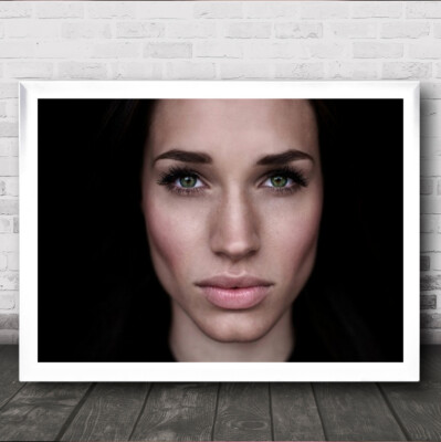Marina Misevic Portrait Augen Lippen Nase Rouge Gesicht Augenbrauen Frau Wandkunstdruck