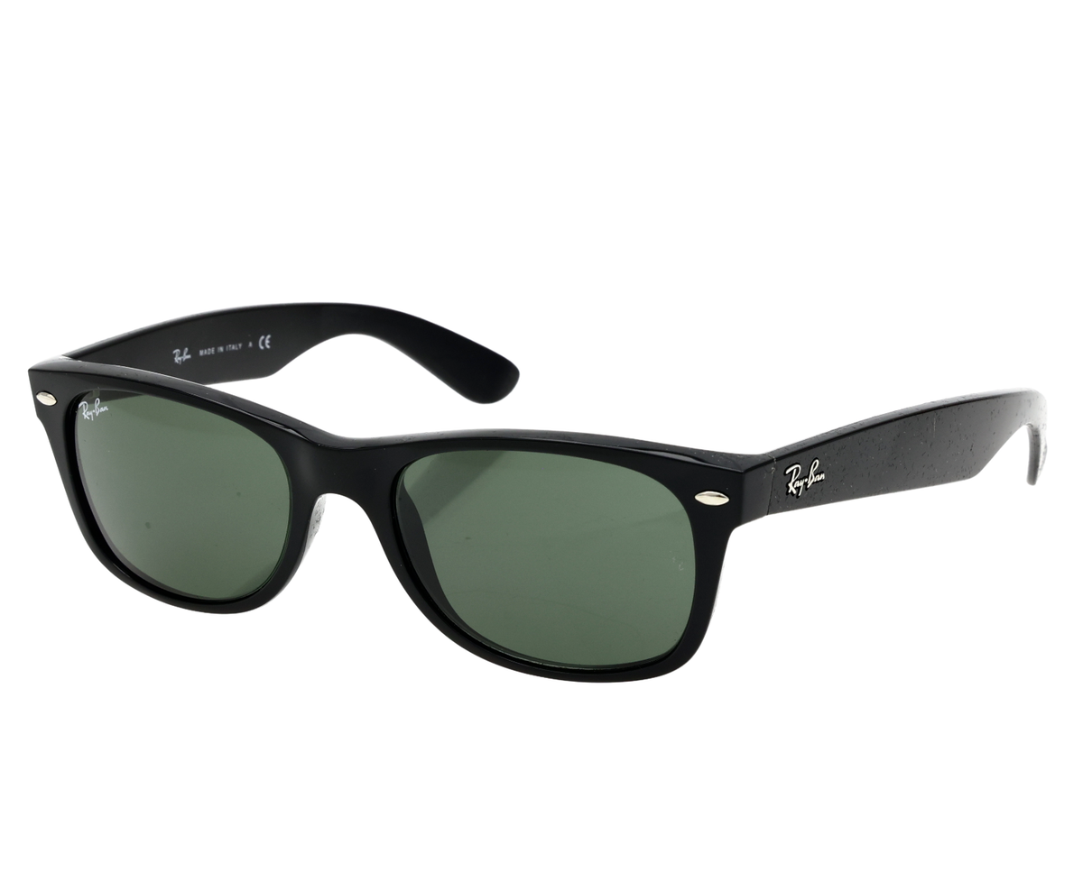 Ray-Ban R1730 Mens Black/Dark Green New Wayfarer Square Sunglasses
