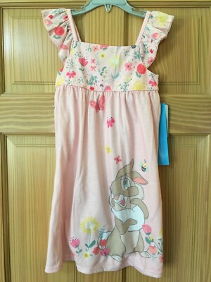 NWT Disney Store Thumper Nightgown Nightshirt Bambi size 4,5/6