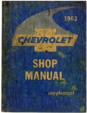 1963 Chevrolet Shop Manual Supplement Used
