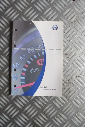 Bedienungsanleitung Technische Daten 251.551.GOT.00 VW Golf 1.9 TDI