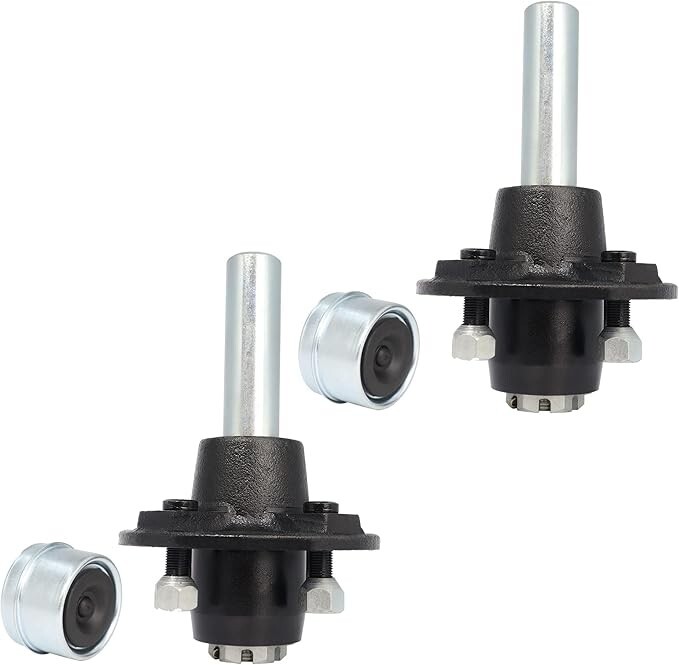 4 on 4" Bolt Idler Hub & 1" Round BT8 Spindle Trailer Axle Kit eBay