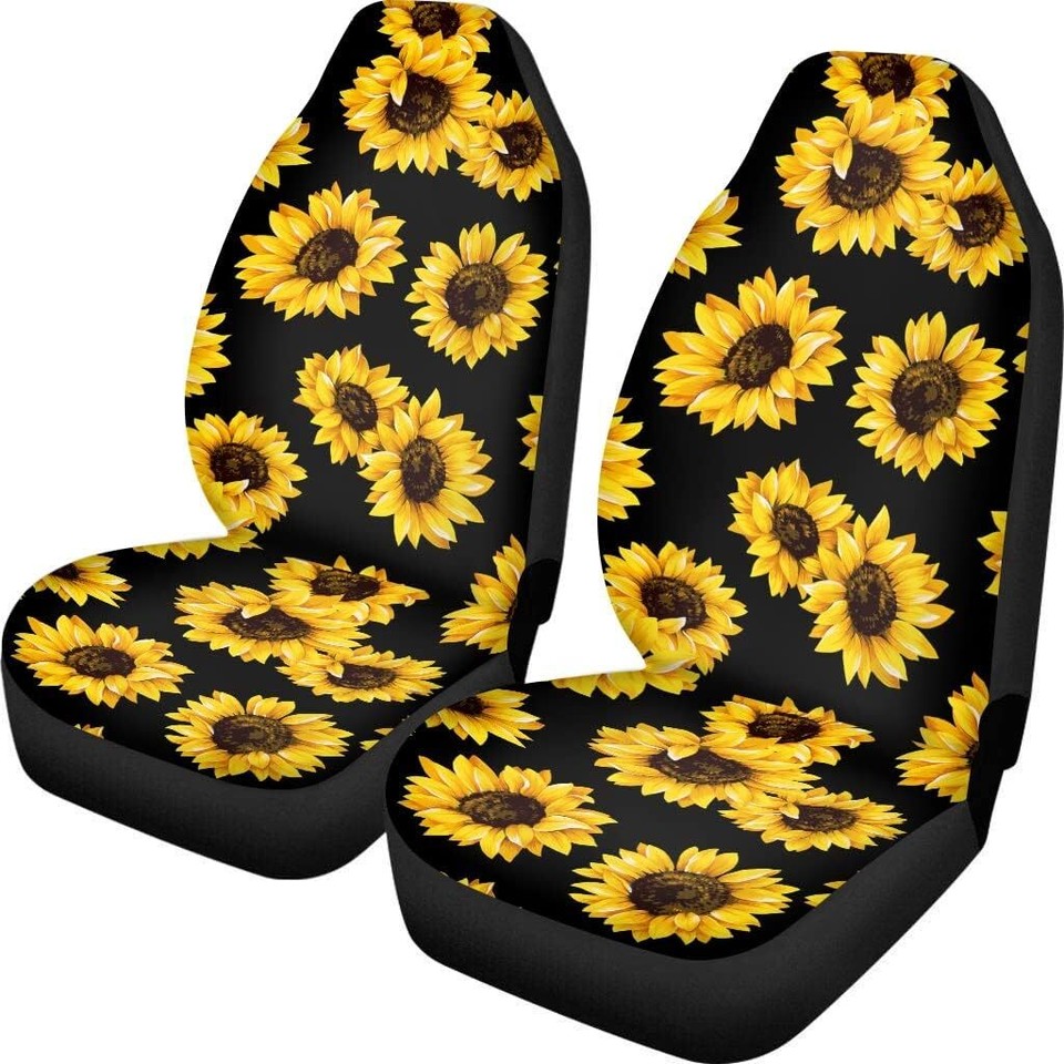 BIGCARJOB Car Seat Cover Front Saddle Blanket Comfort Covers Sunflower