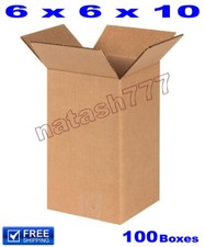 100 - 6x6x10 Cardboard Boxes 32ECT Mailing Packing Shipping Corrugated Carton