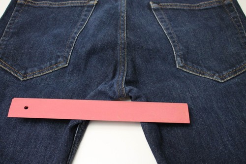 Acne Roc Soft Raw Jeans Donna W30 L29 Slim Fit Blu Denim Bottoni Fly Stretch - Foto 8 di 8