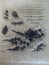 CTMH My Acrylix Acrylic Stamps Tender Thoughts Sympathy Card Making Comfort Pray