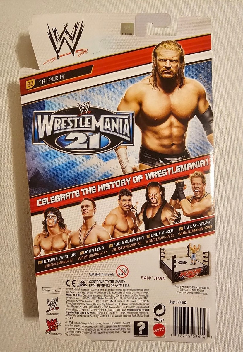 WWE TRIPLE H ACTION FIGURE WRESTLEMANIA HERITAGE SERIES MATTEL