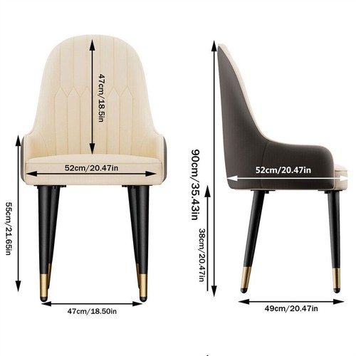 2X Modern Dining Chair Lounge Accent Chairs Comfortable Leather Seating Kitchen - Picture 9 of 16