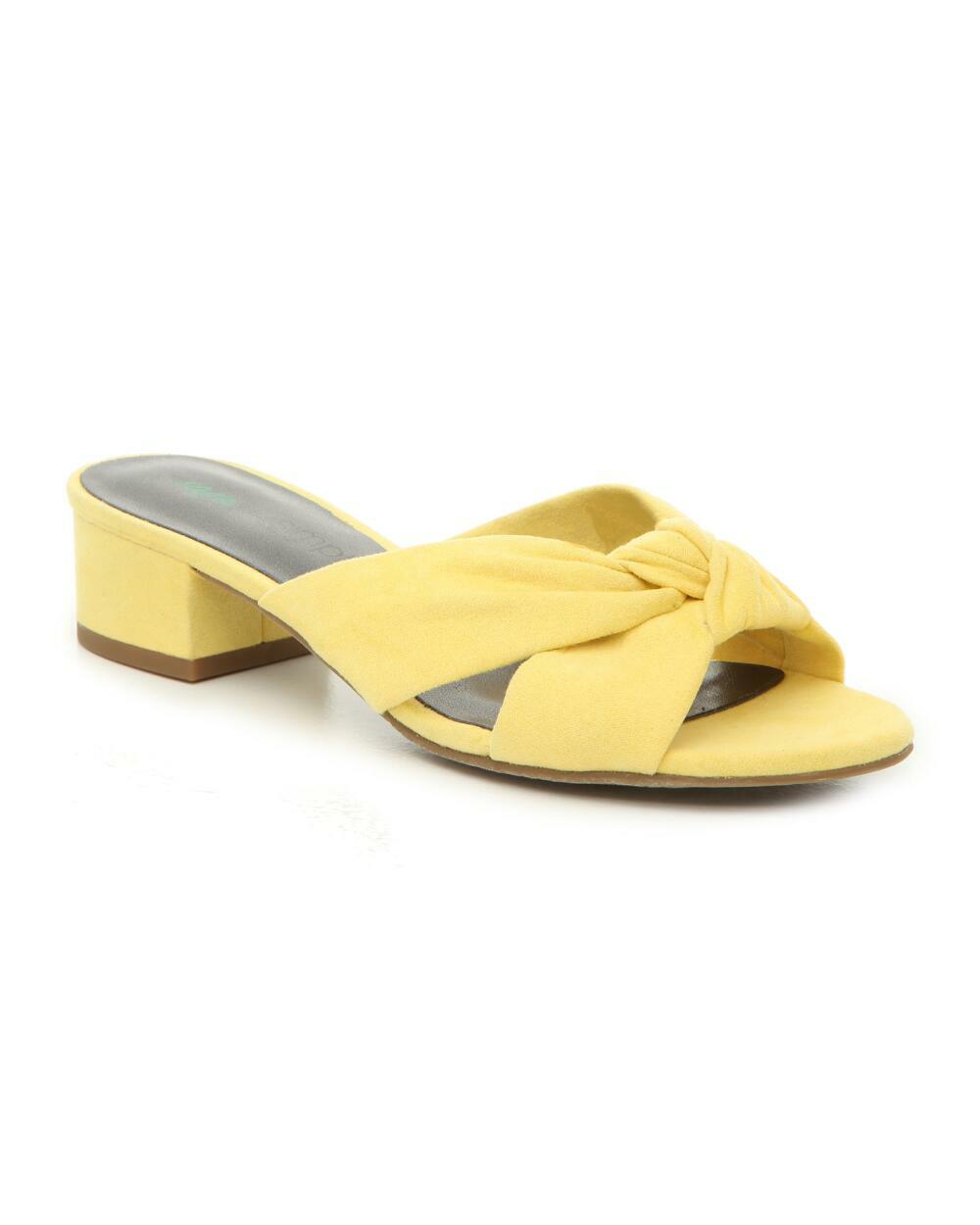 NEW SAGE + SIPLE YELLOW PRINT COMFORT SANDALS SIZE 7.5 M