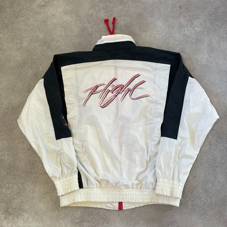 SACAI X NIKE Nike Jordan Track Jacket Cappotto Giacca a Vento Bambini Grande Anni 90 Volo Full Zip Bianco