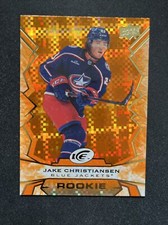 22-23 UD ICE Hockey Rookie Orange Parallel 138 Jake Christiansen