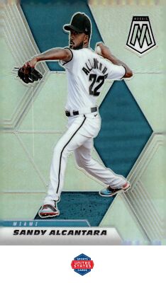 2021 Panini Mosaic #90 Sandy Alcantara Silver Prizm
