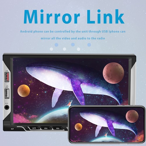 32G 7" Doble 2DIN Android 13 Pantalla Táctil Bluetooth Coche Estéreo Radio GPS WIFI - Imagen 5 de 20