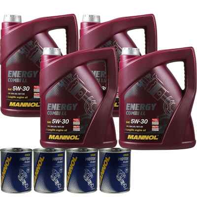 20L Motoröl MANNOL Energy Combi LL 5W-30 4x Motor Flush ADDITIV