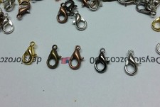 Lobster Claw Clasp Silver Gold Gunmetal Bronze Plated Copper Finding 50pc 10x5mm